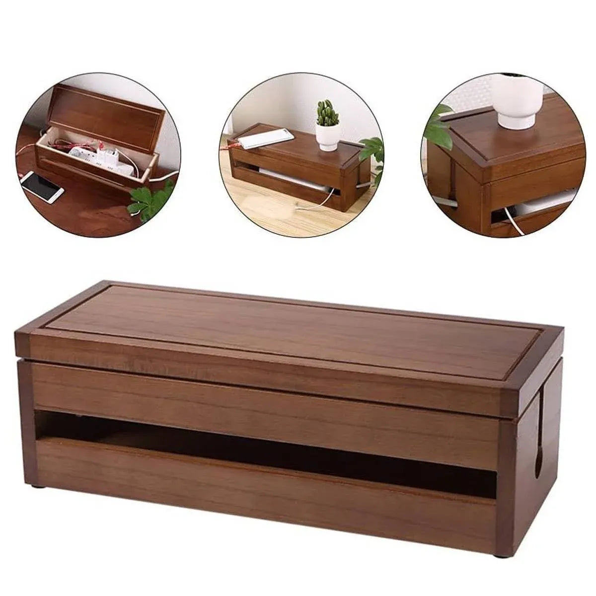 Wooden Riser With Drawer Desktop Storage Shelf Organizer For Office Supplies
