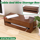 Wooden Riser With Drawer Desktop Storage Shelf Organizer For Office Supplies