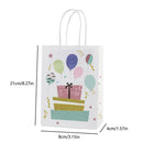30X Premium Kraft Paper Tote Bag Durable Stylish High Capacity Birthday Gift Handbag - Cake-30pcs