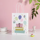 30X Premium Kraft Paper Tote Bag Durable Stylish High Capacity Birthday Gift Handbag - Cake-30pcs