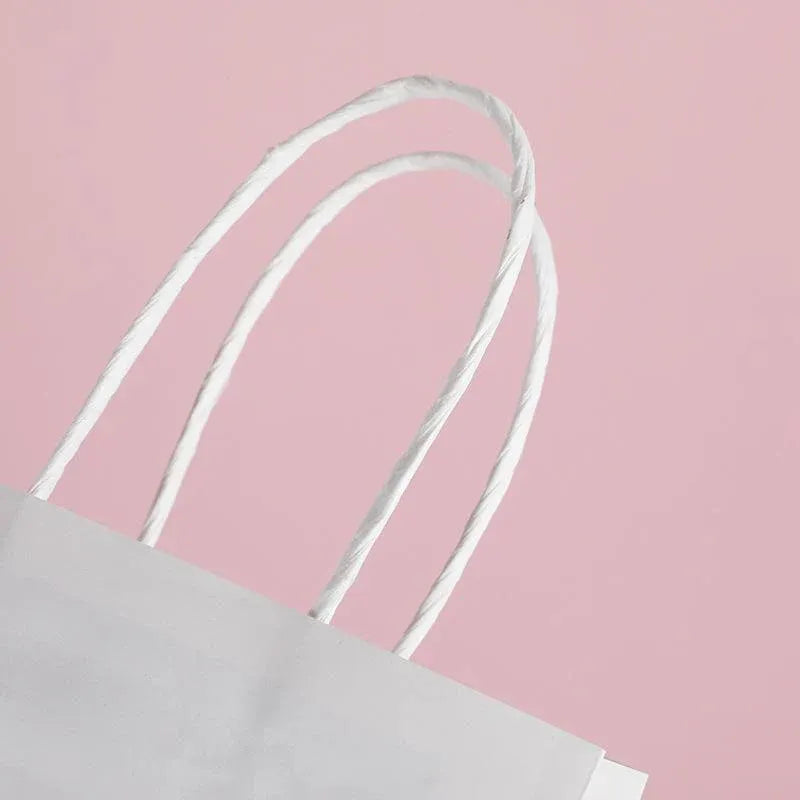 30X Premium Kraft Paper Tote Bag Durable Stylish High Capacity Birthday Gift Handbag - Cake-30pcs