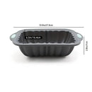 1-Piece Rectangular Flower-Pattern Cake Pan, Grey