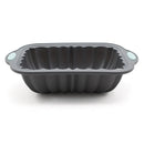 1-Piece Rectangular Flower-Pattern Cake Pan, Grey