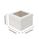 10 Pcs Large Window Cake Box Cardboard Square Bakery Dessert Display Container