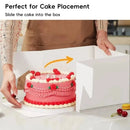 10 Pcs Large Window Cake Box Cardboard Square Bakery Dessert Display Container