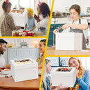 10 Pcs Large Window Cake Box Cardboard Square Bakery Dessert Display Container