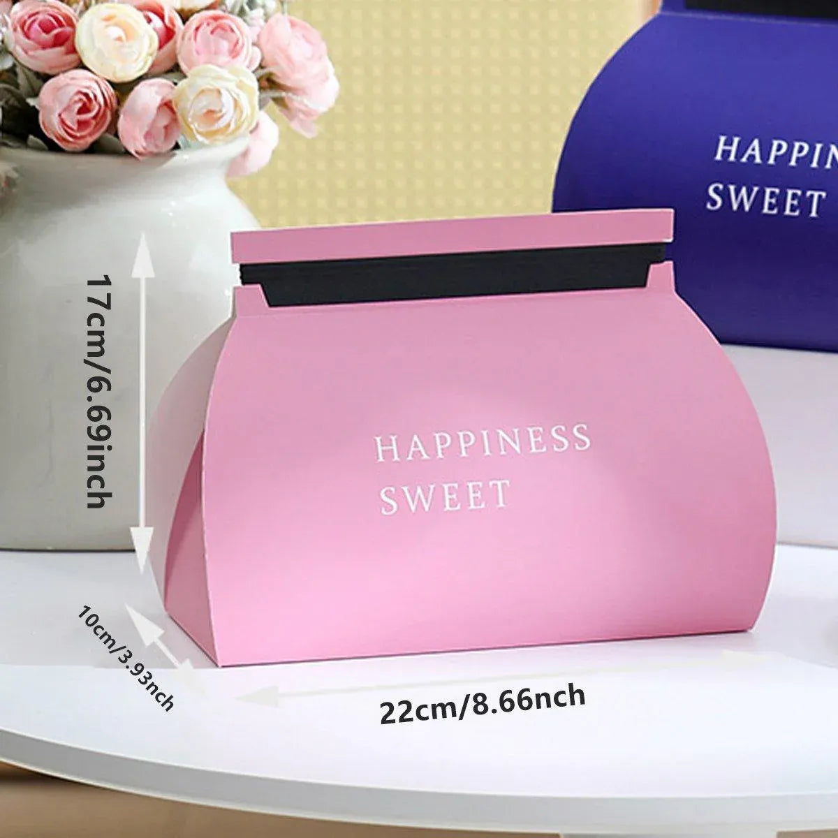 10pcs Pastry Box Mousse Layer Cake Roll Towel Roll Packaging Box Bakery Supplies - Pink