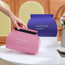 10pcs Pastry Box Mousse Layer Cake Roll Towel Roll Packaging Box Bakery Supplies - Pink