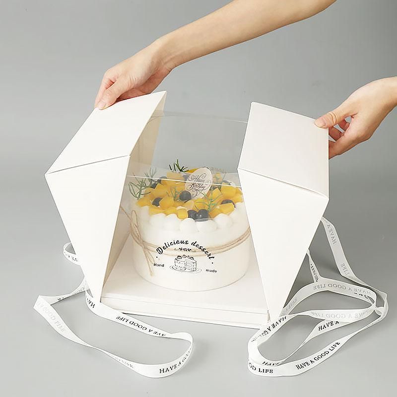 10x Clear Cake Box Set 4 6 8 Inch Durable Versatile Display Packaging Containers - 10pcs-6inch