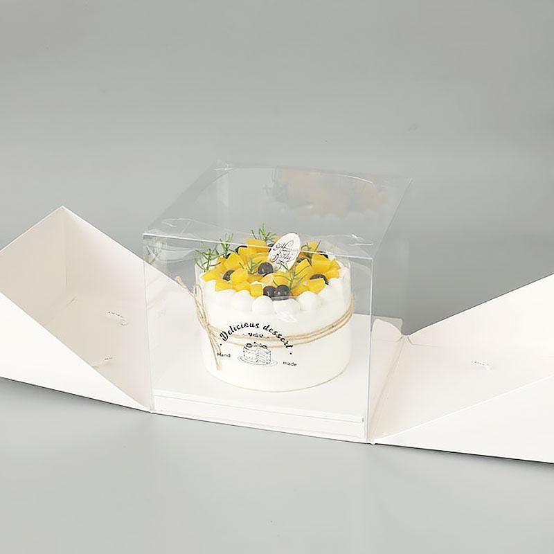 10x Clear Cake Box Set 4 6 8 Inch Durable Versatile Display Packaging Containers - 10pcs-6inch