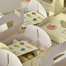 10 Pack Cake Box Set Cardstock Printed Partitioned Interior for Macarons Pastrie