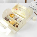 10 Pack Cake Box Set Cardstock Printed Partitioned Interior for Macarons Pastrie