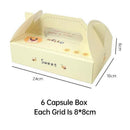 10 Pack Cake Box Set Cardstock Printed Partitioned Interior for Macarons Pastrie