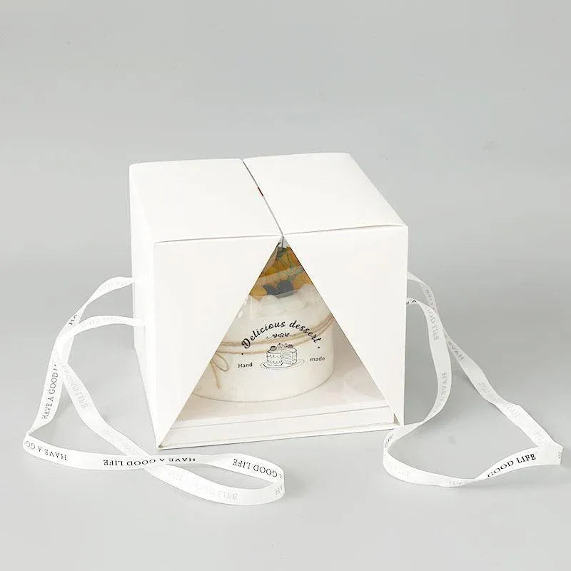 10x Clear Cake Box Set 4 6 8 Inch Durable Versatile Display Packaging Containers - 10pcs-8inch