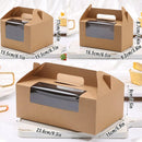 25pcs Portable Cupcake Packaging Box with Transparent Window for Easy Opening - Blue-2Cup