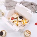 25pcs Portable Cupcake Packaging Box with Transparent Window for Easy Opening - Brown-2Cup