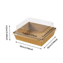 50Pcs Cake Sandwich Takeaway Box Bakery Packaging Outdoor Party Picnic Boxes - Kraft