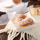 50Pcs Cake Sandwich Takeaway Box Bakery Packaging Outdoor Party Picnic Boxes - Kraft