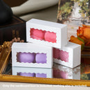 50PCS Kraft Paper Gift Box with Clear Window 10.5x3.5x5.5cm Khaki/White Sturdy - Khaki