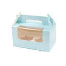 25pcs Portable Cupcake Packaging Box with Transparent Window for Easy Opening - Marble-2Cup