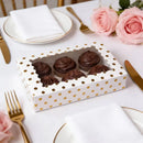 10 Pcs Window Cake Box Gold Star Kraft Cardboard Bakery Party Dessert Gift Box - Star