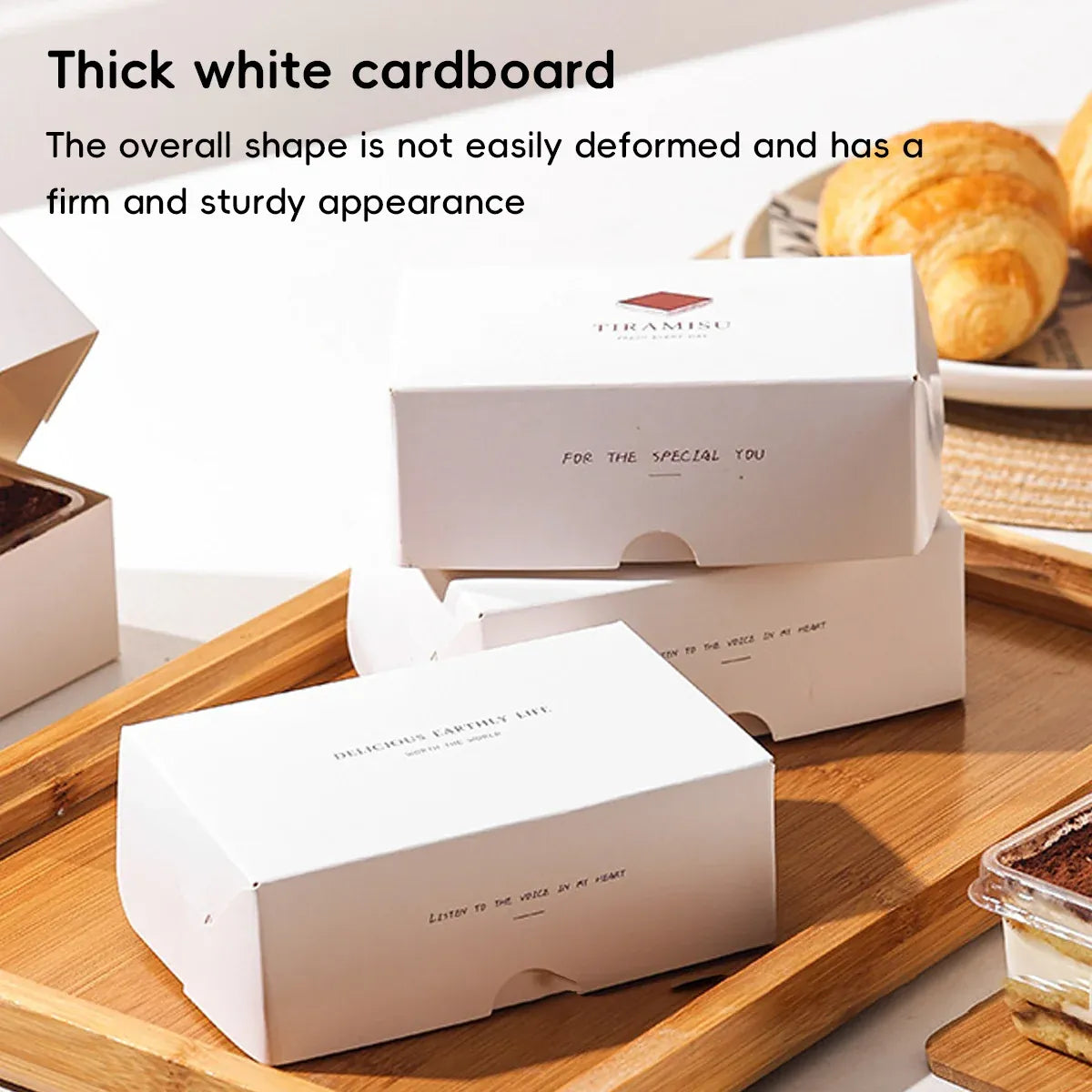 Western Dessert Presentation Box 50 Pack Tiramisu Bakery Gift Packaging Set - Pattern