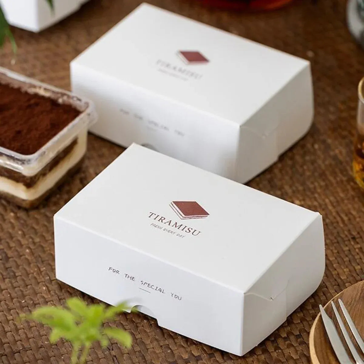 Western Dessert Presentation Box 50 Pack Tiramisu Bakery Gift Packaging Set - Pattern