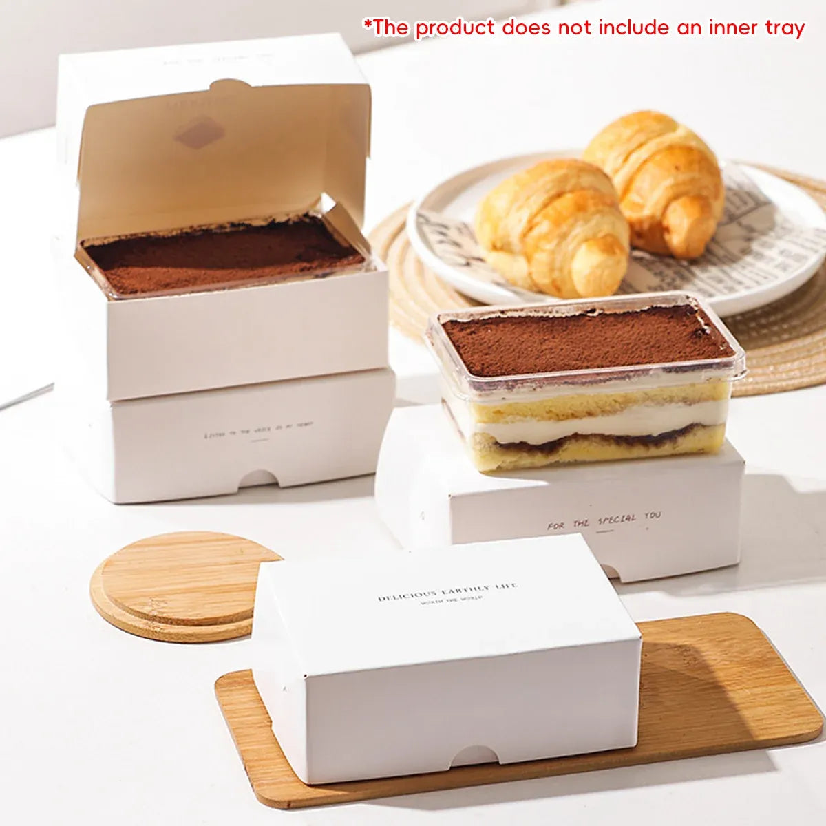 Western Dessert Presentation Box 50 Pack Tiramisu Bakery Gift Packaging Set - Pattern