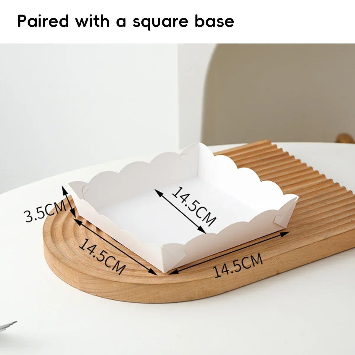 10Pcs Clear Window Cake Dessert Takeaway Box Bakery Packaging For Party Cupcake - White
