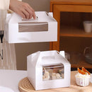 25pcs Portable Cupcake Packaging Box with Transparent Window for Easy Opening - White-6Cup