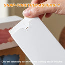 50PCS Kraft Paper Gift Box with Clear Window 10.5x3.5x5.5cm Khaki/White Sturdy - White