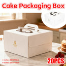 20PCS Cake Packaging Boxes 6/8in White for Birthday Party Bakery Packaging Use - 6 Inches