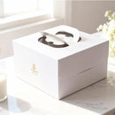 20PCS Cake Packaging Boxes 6/8in White for Birthday Party Bakery Packaging Use - 6 Inches