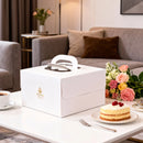 20PCS Cake Packaging Boxes 6/8in White for Birthday Party Bakery Packaging Use - 6 Inches