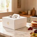 20PCS Cake Packaging Boxes 6/8in White for Birthday Party Bakery Packaging Use - 6 Inches