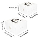 20PCS Cake Packaging Boxes 6/8in White for Birthday Party Bakery Packaging Use - 8 Inches