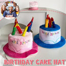Birthday Cake Hat Party Supplies Fun Performance Masquerade Celebration Hat - Blue