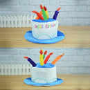 Birthday Cake Hat Party Supplies Fun Performance Masquerade Celebration Hat - Blue