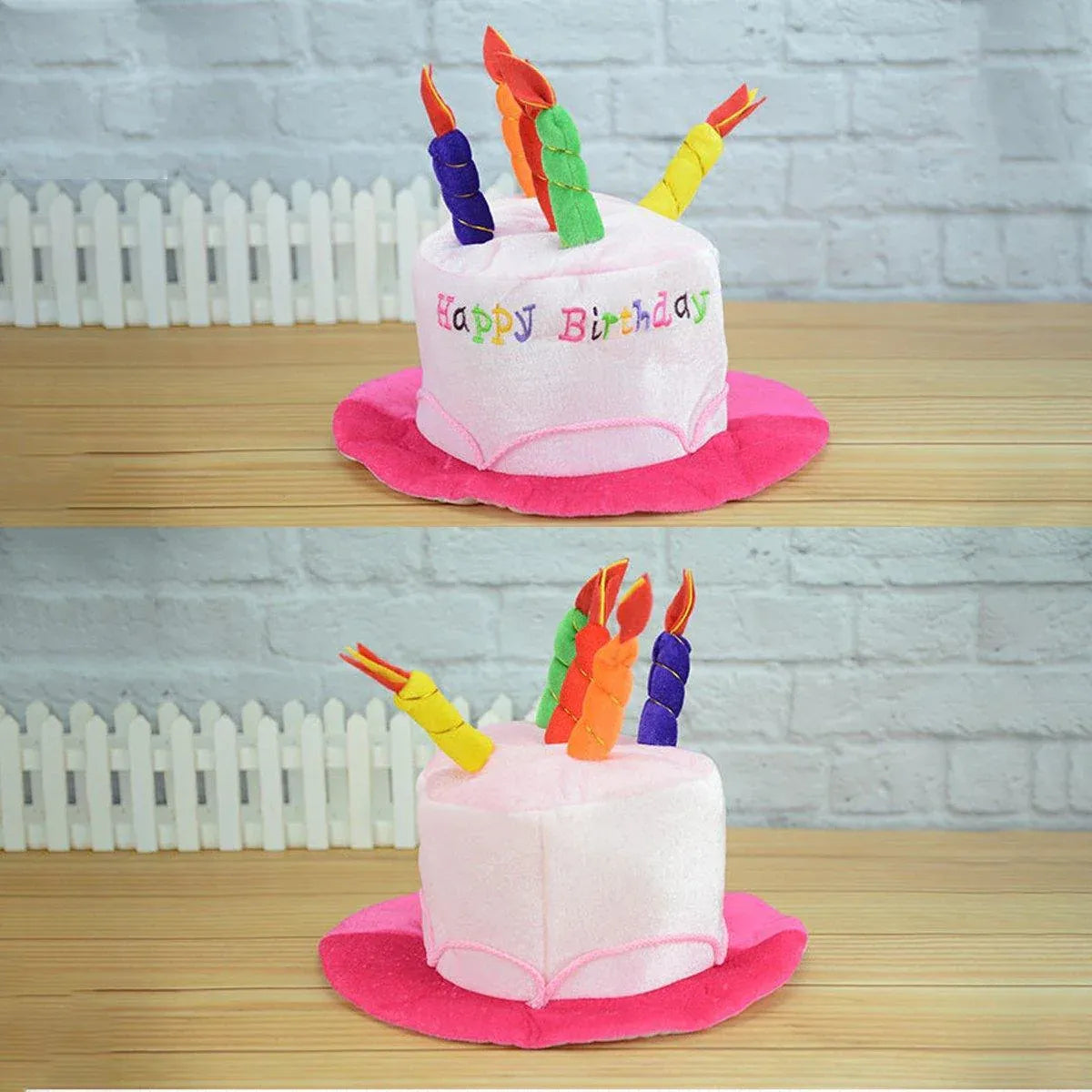 Birthday Cake Hat Party Supplies Fun Performance Masquerade Celebration Hat - Pink