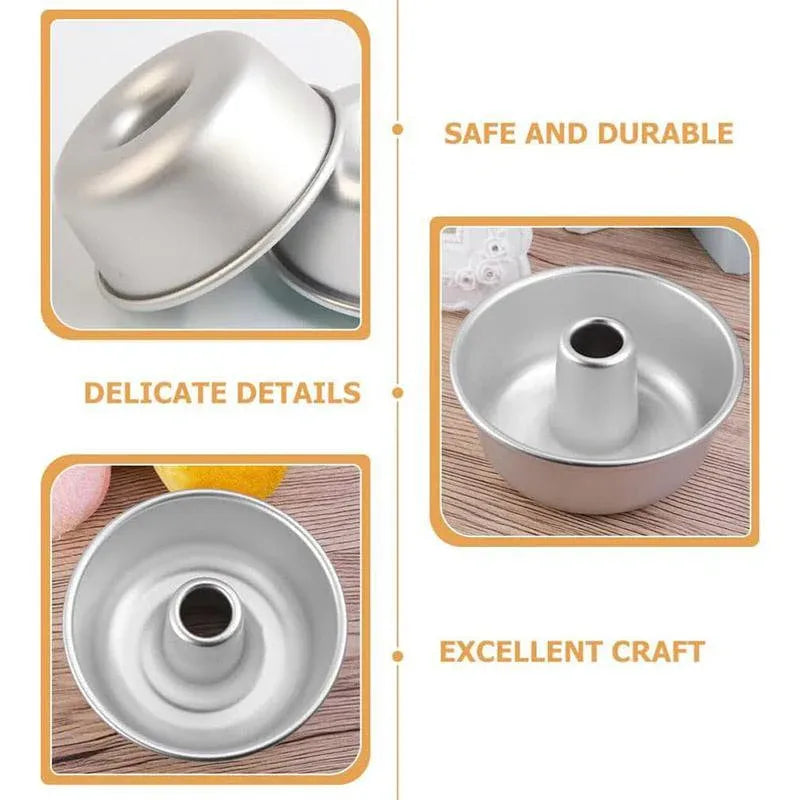 4pcs 4 Inch Hollow Mould Cake Bread Baking Mould Nonstick Round Cake Pan Set