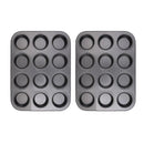 2pcs 12 Holes Round Cake Mould Baking Pan for DIY Cake Making and Baking Tools