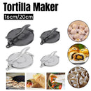 16/20cm Premium Tortilla Press Flat Bread Maker Taco Roti Chapati Health Food - Silver-16cm