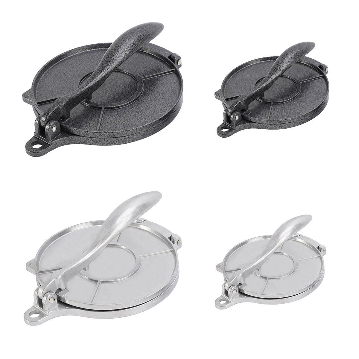 16/20cm Premium Tortilla Press Flat Bread Maker Taco Roti Chapati Health Food - Silver-20cm