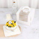 50pcs Portable Cake Boxes with Open Window for Birthday Party Cake Packaging - 4inch