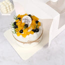 50pcs Portable Cake Boxes with Open Window for Birthday Party Cake Packaging - 4inch