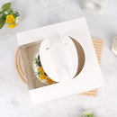 50pcs Portable Cake Boxes with Open Window for Birthday Party Cake Packaging - 8inch