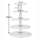 Acrylic Cupcake Tower 3 4 5 6 7 Tier Clear Cake Stand for Wedding Party - 4 Tiers