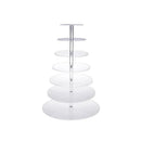 Acrylic Cupcake Tower 3 4 5 6 7 Tier Clear Cake Stand for Wedding Party - 5 Tiers