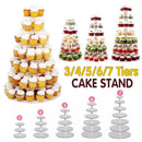 Acrylic Cupcake Tower 3 4 5 6 7 Tier Clear Cake Stand for Wedding Party - 5 Tiers