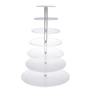 Acrylic Cupcake Tower 3 4 5 6 7 Tier Clear Cake Stand for Wedding Party - 5 Tiers